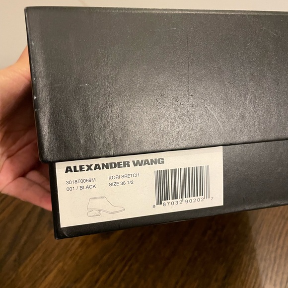 Alexander Wang black woven Kori stretch boots, size 38.5. New in box. - Picture 4 of 10